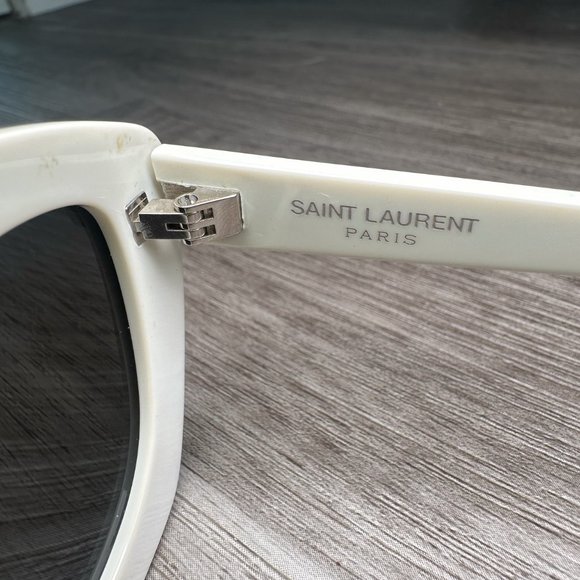 SAINT LAURENT CATE EYE IVORY SUNGLASSES SL 423 - Picture 9 of 12